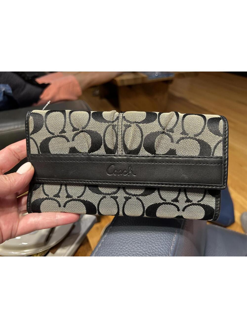 Coach Signature Canvas and Leather Wallet